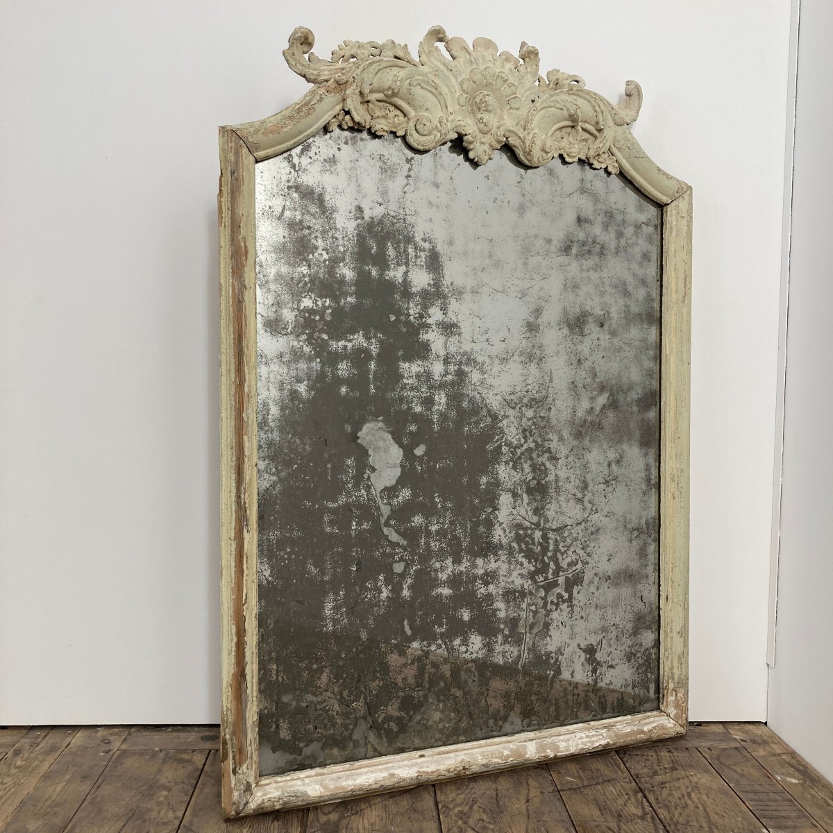 Miroir de boiserie d'époque Louis XIV-photo-6