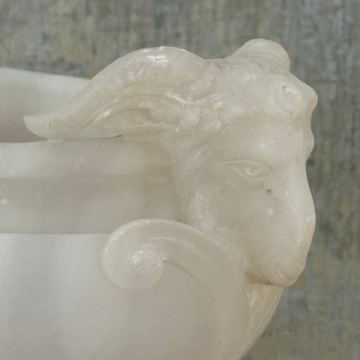 Coupe navette en albâtre XIXe-photo-4