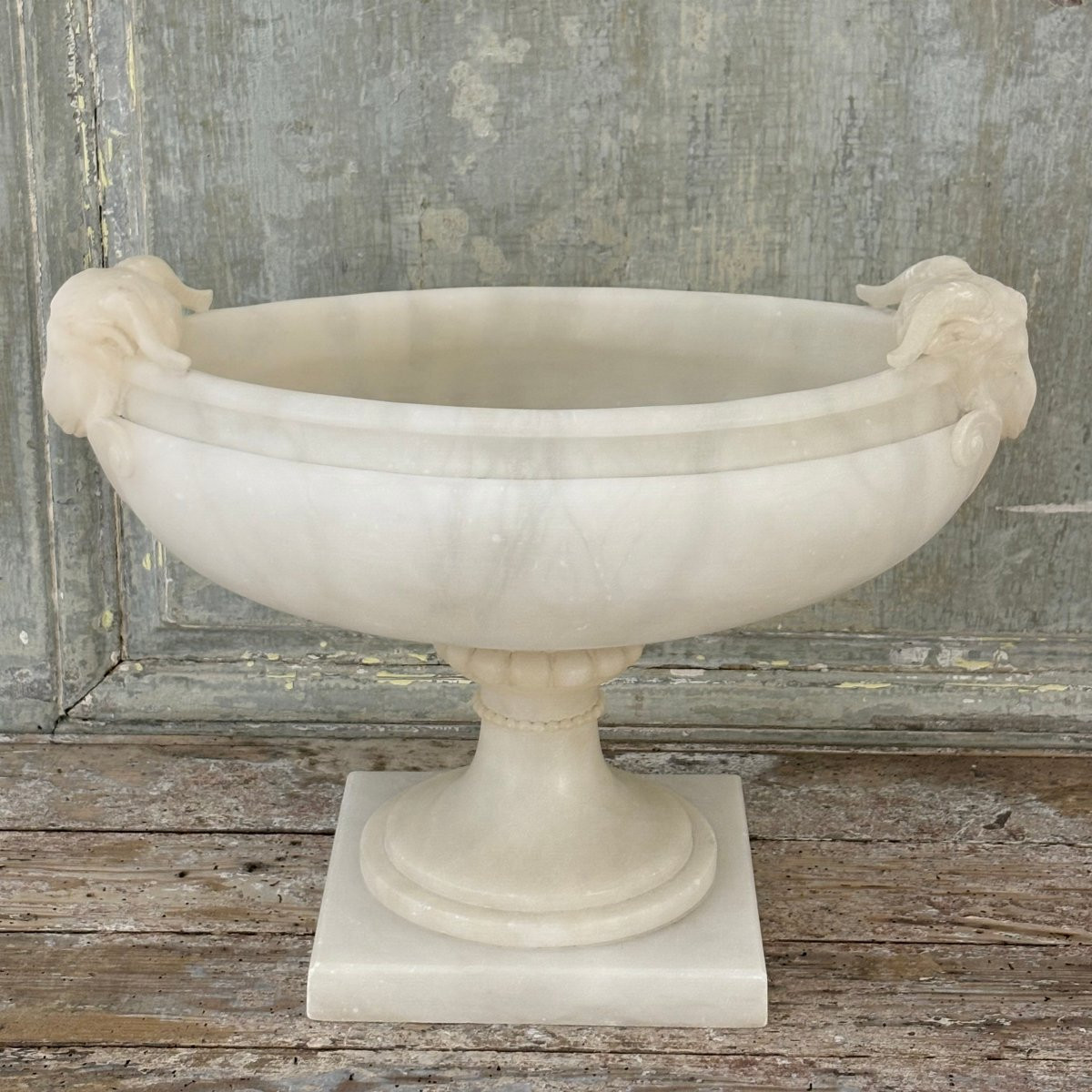 Coupe navette en albâtre XIXe-photo-6