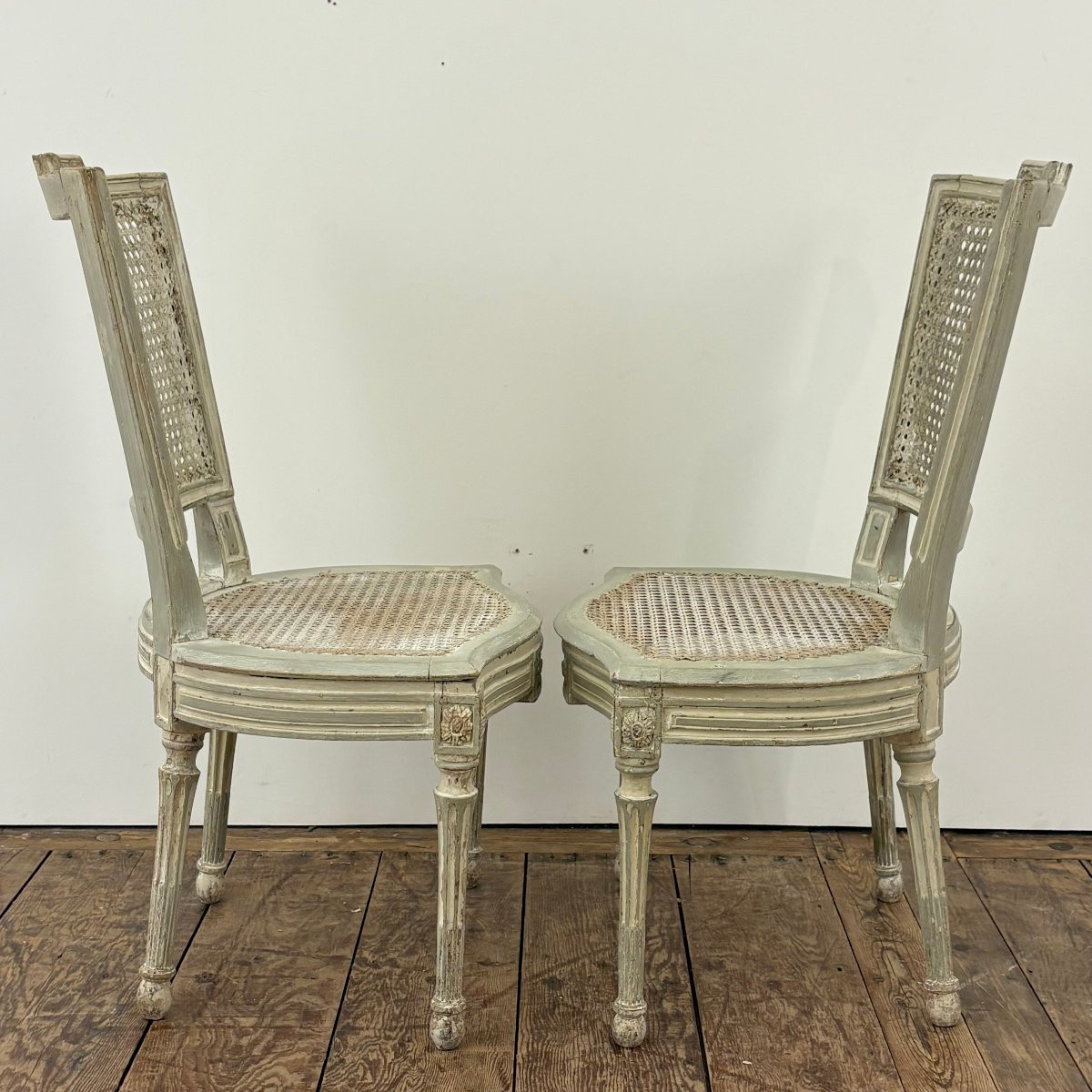 Paire de chaises d'époque Louis XVI-photo-6