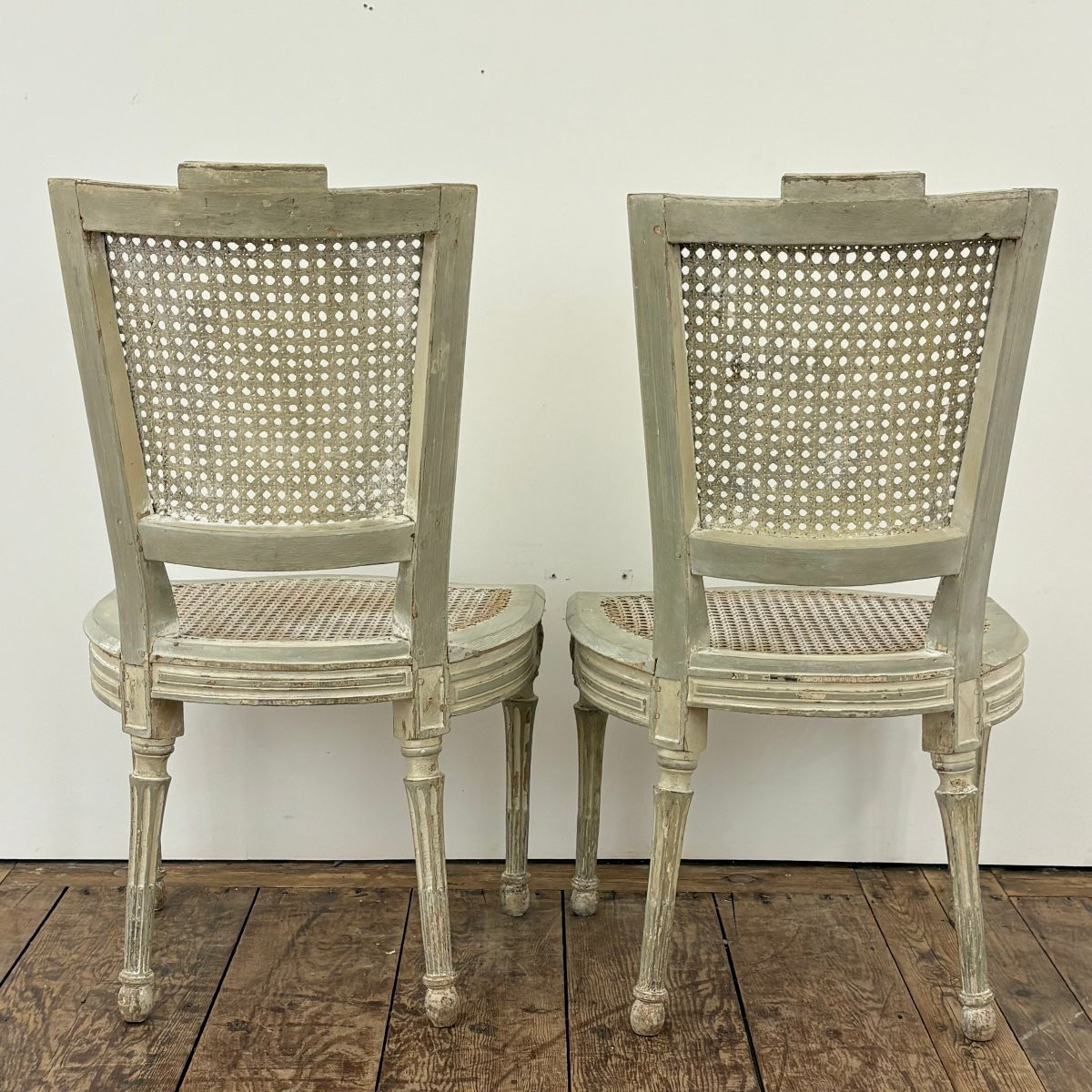 Paire de chaises d'époque Louis XVI-photo-7