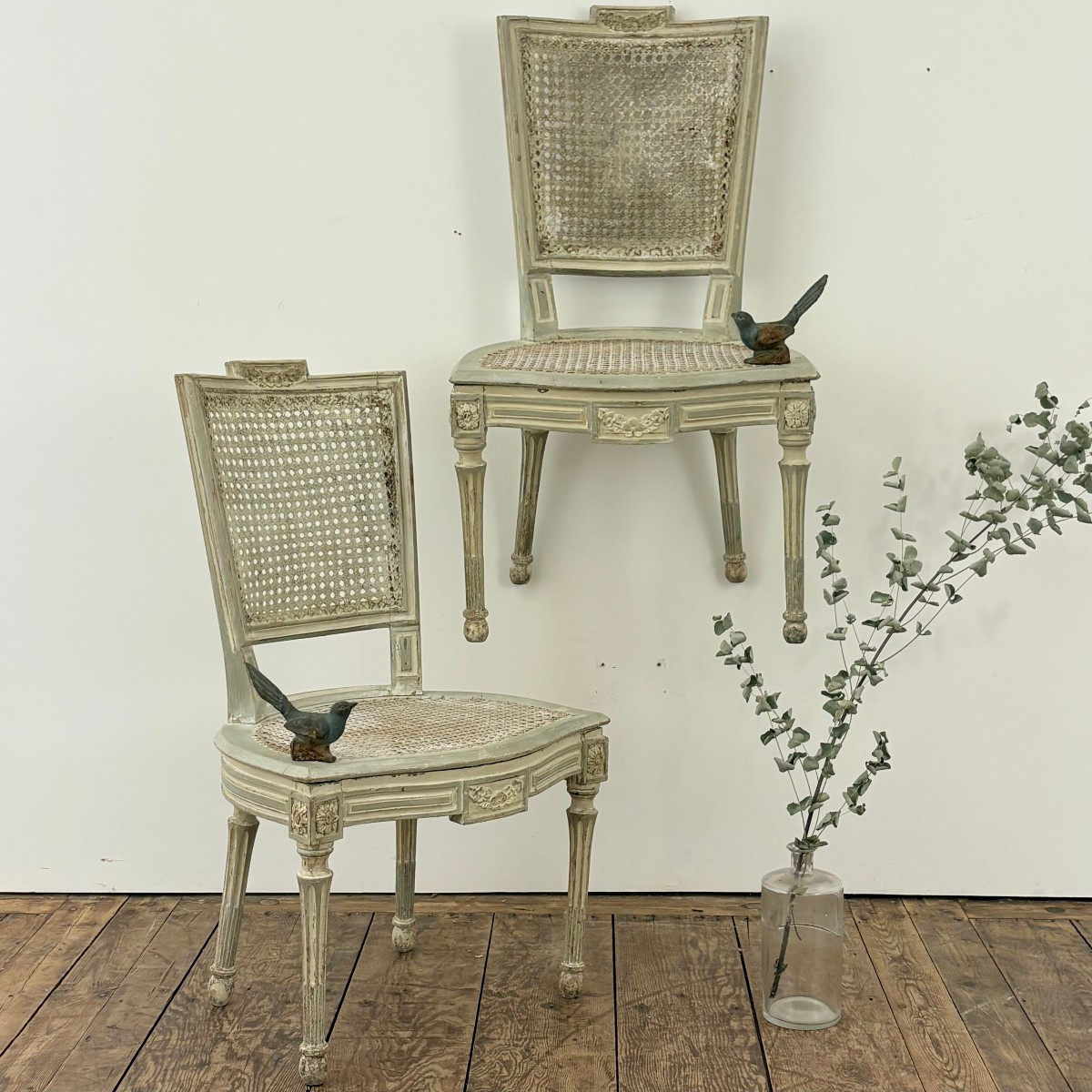 Paire de chaises d'époque Louis XVI