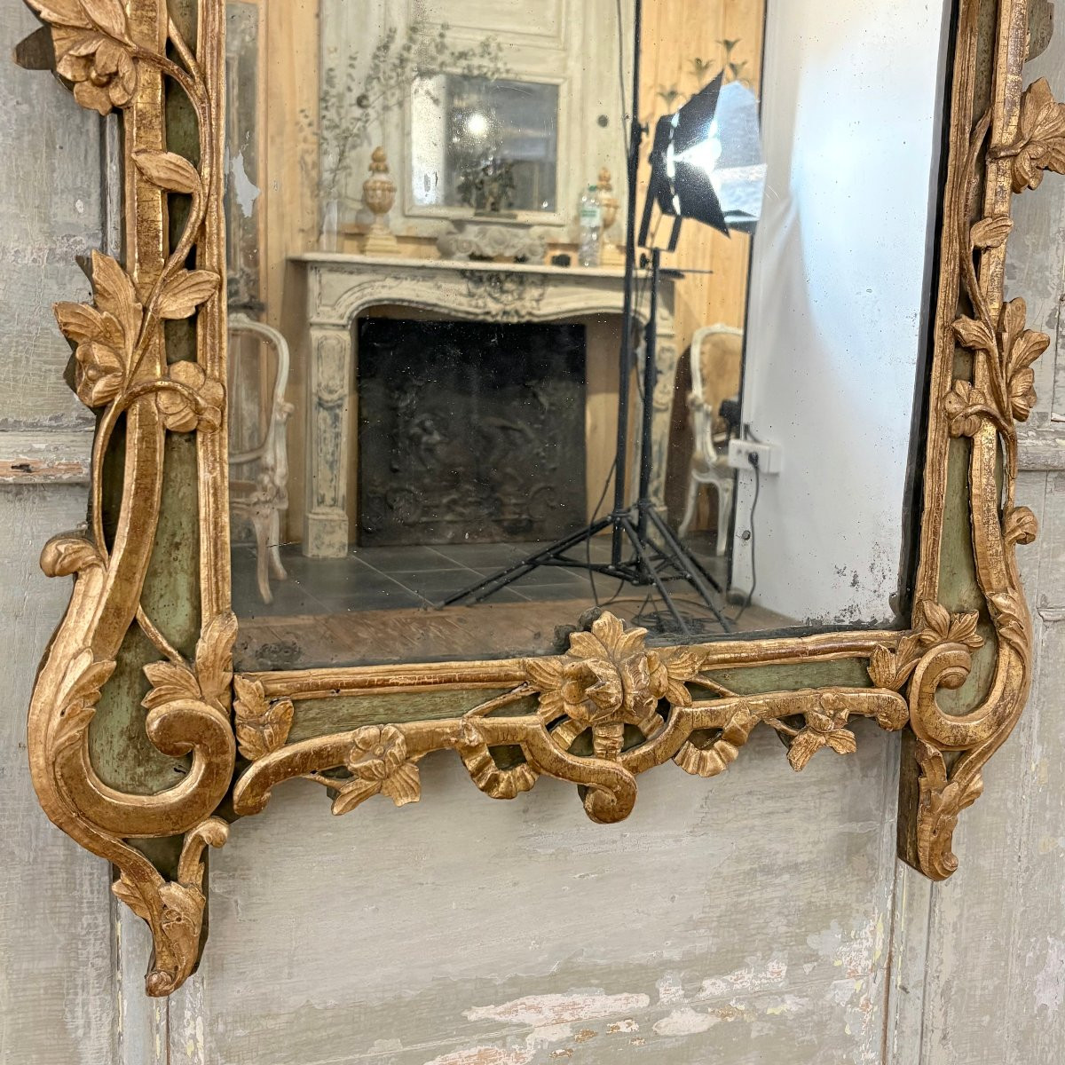 Large Provençal Mirror From The Transition Period-photo-3