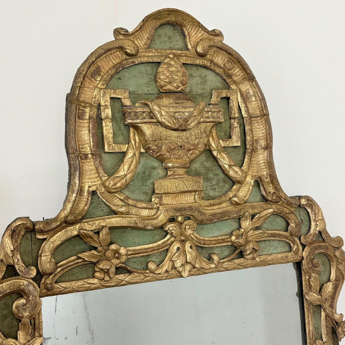 Large Provençal Mirror From The Transition Period-photo-4