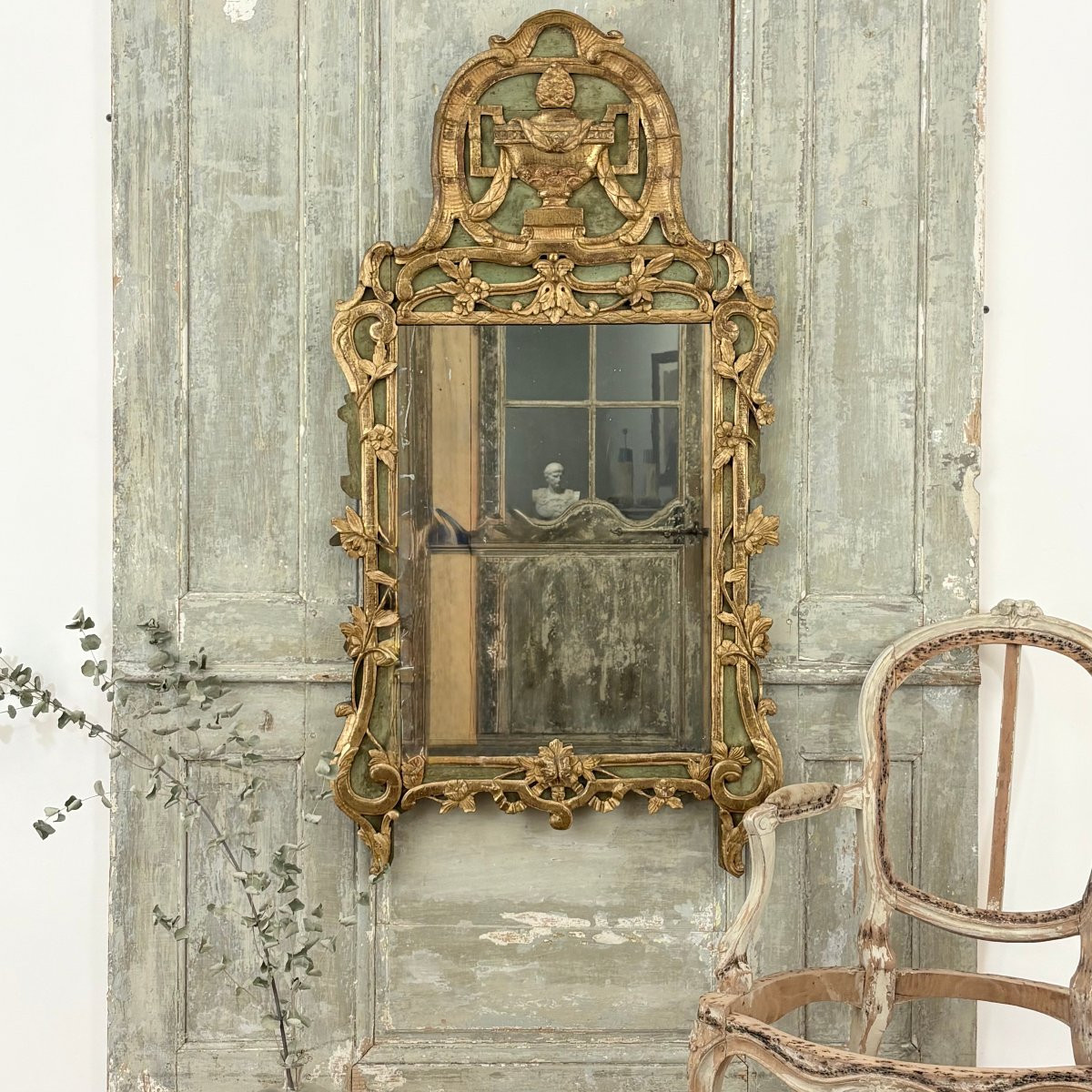 Large Provençal Mirror From The Transition Period-photo-8