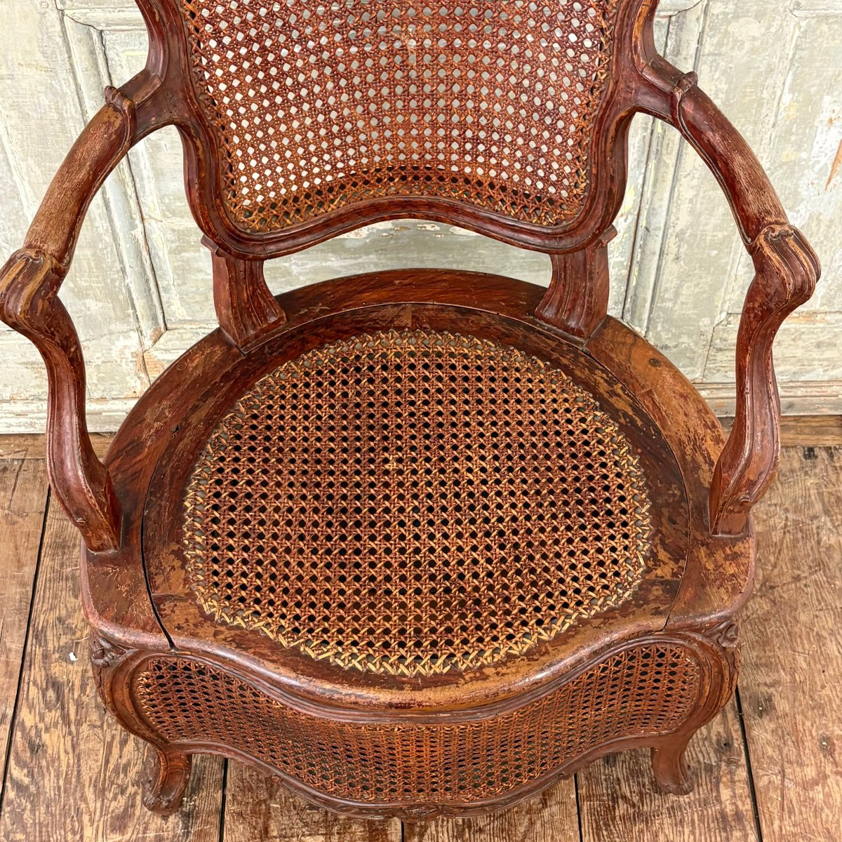 Siège d'aisance d'époque Louis XV-photo-4