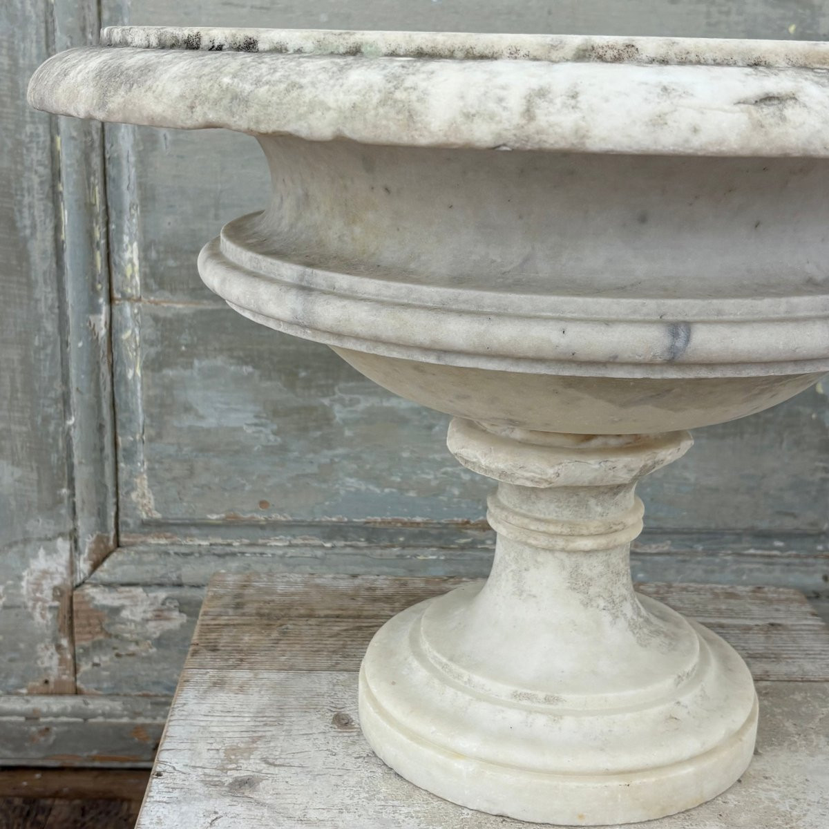 Vasque en marbre de Carrare fin XVIIIe début XIXe-photo-1