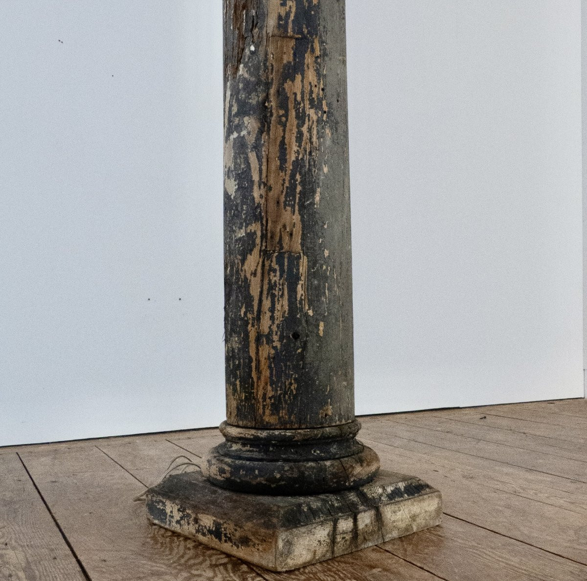 Ionic Column In Painted Wood, Late 18th Century-photo-4