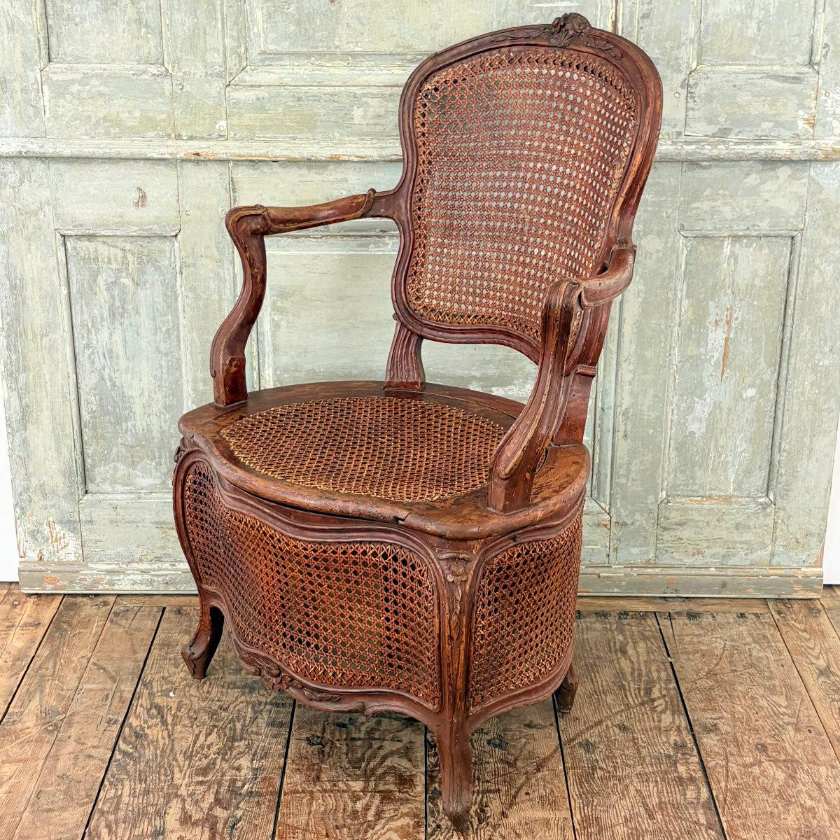 Siège d'aisance d'époque Louis XV attribué à Nogaret-photo-2