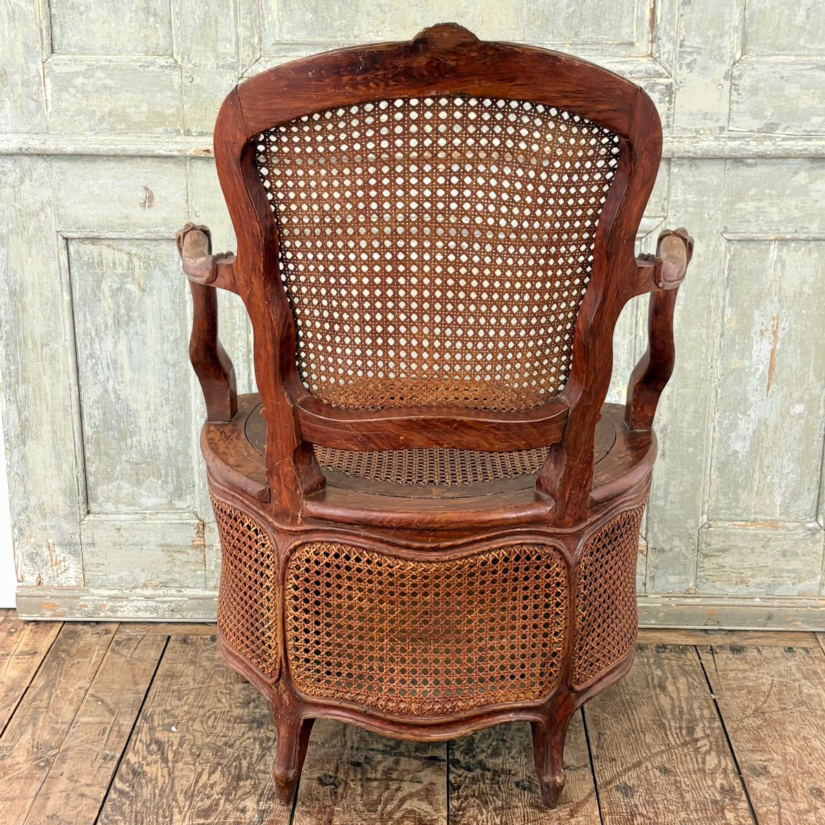 Siège d'aisance d'époque Louis XV attribué à Nogaret-photo-4