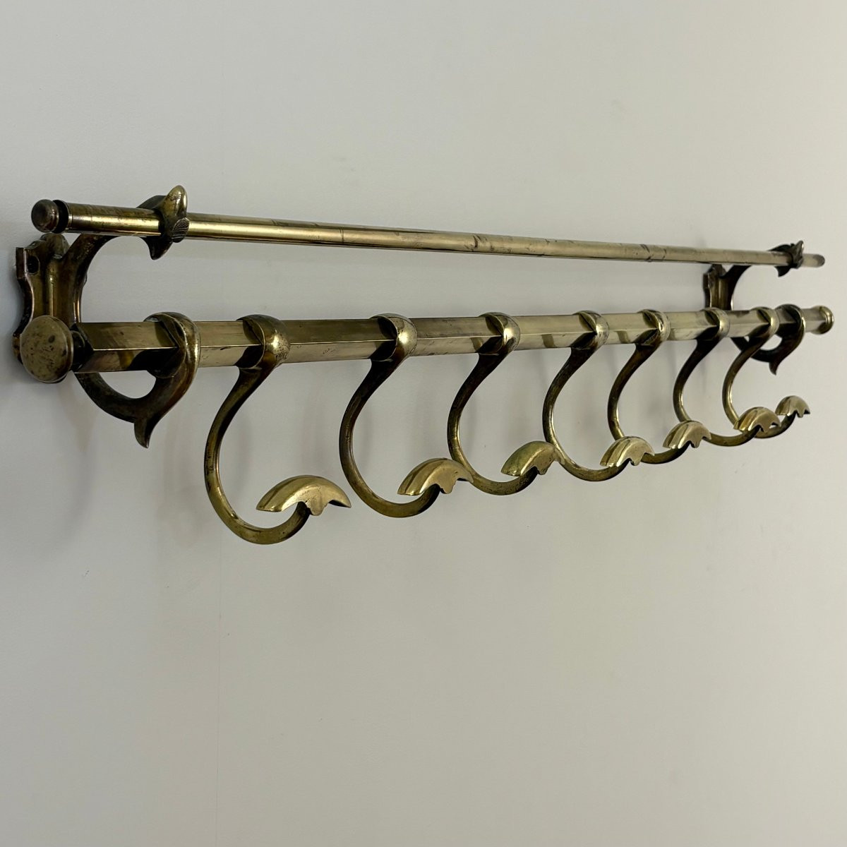 Brass Coat Rack 1900-photo-2