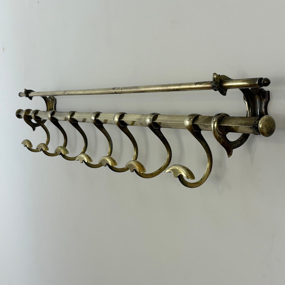 Brass Coat Rack 1900-photo-3