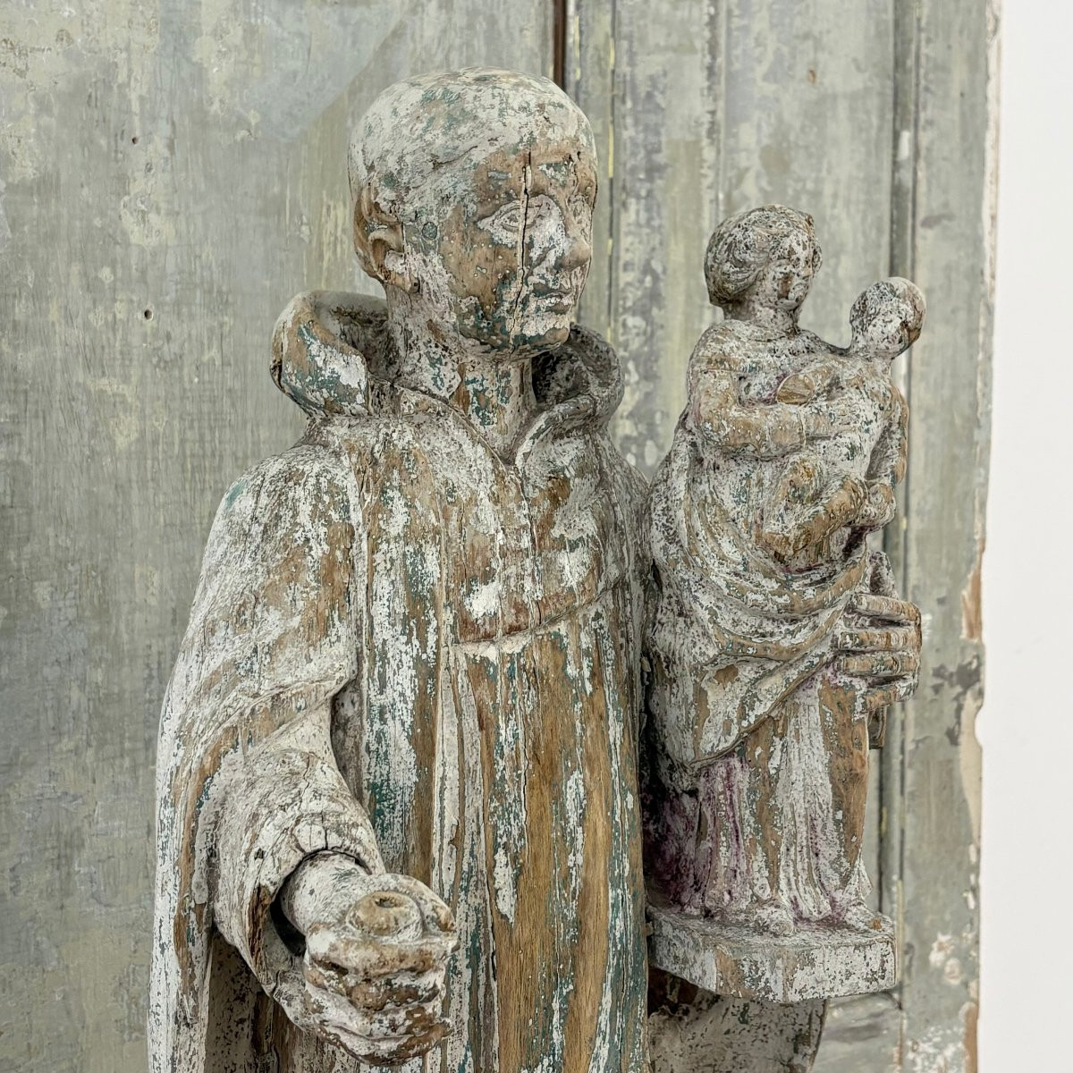 Saint Hyacinthe In Carved Wood 17th Century-photo-1