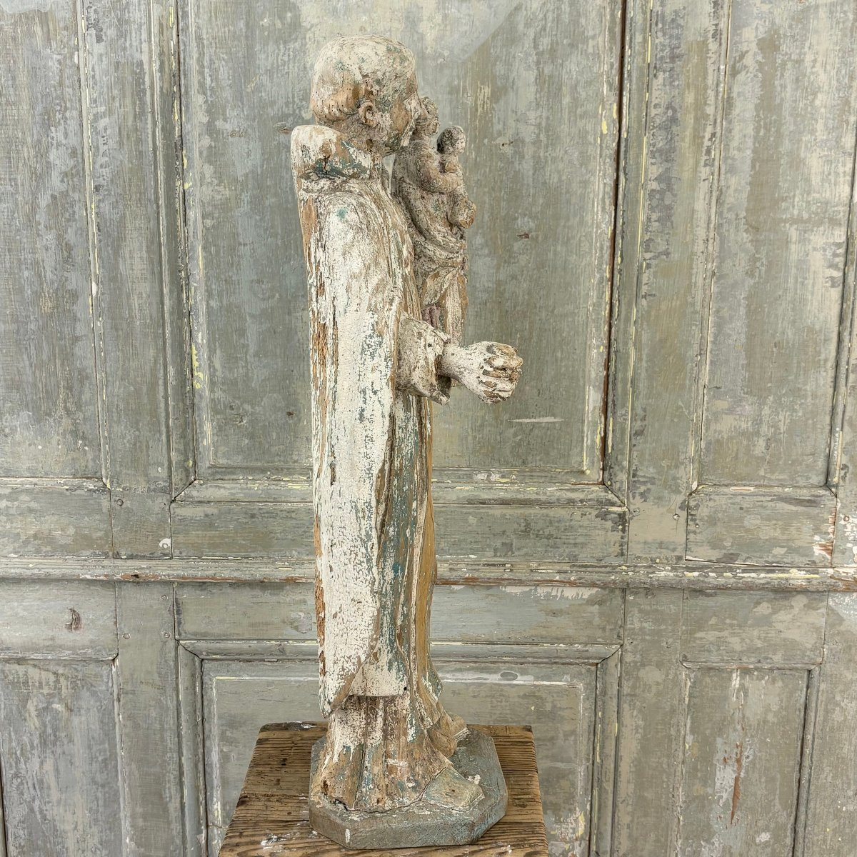 Saint Hyacinthe In Carved Wood 17th Century-photo-4