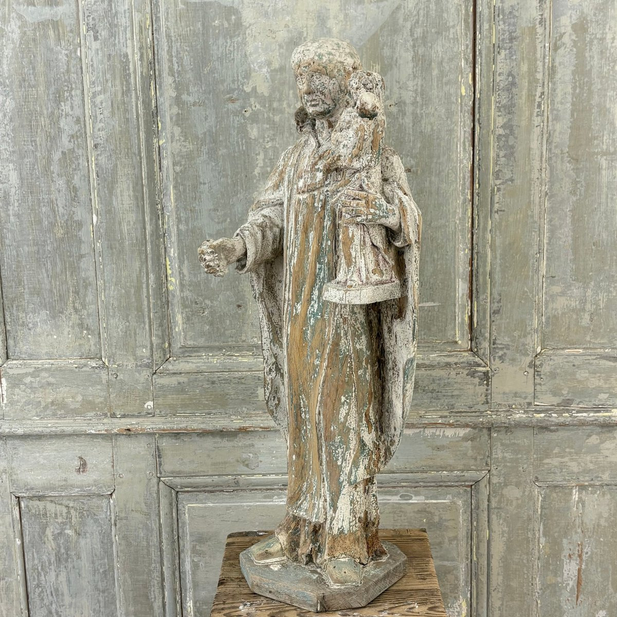 Saint Hyacinthe In Carved Wood 17th Century-photo-6
