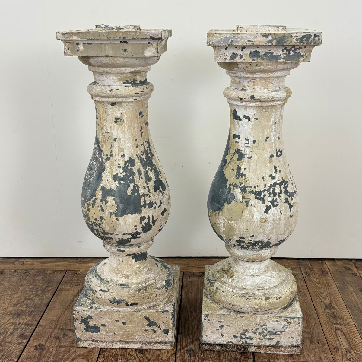 Paire de grands balustres en zinc XIXe-photo-4