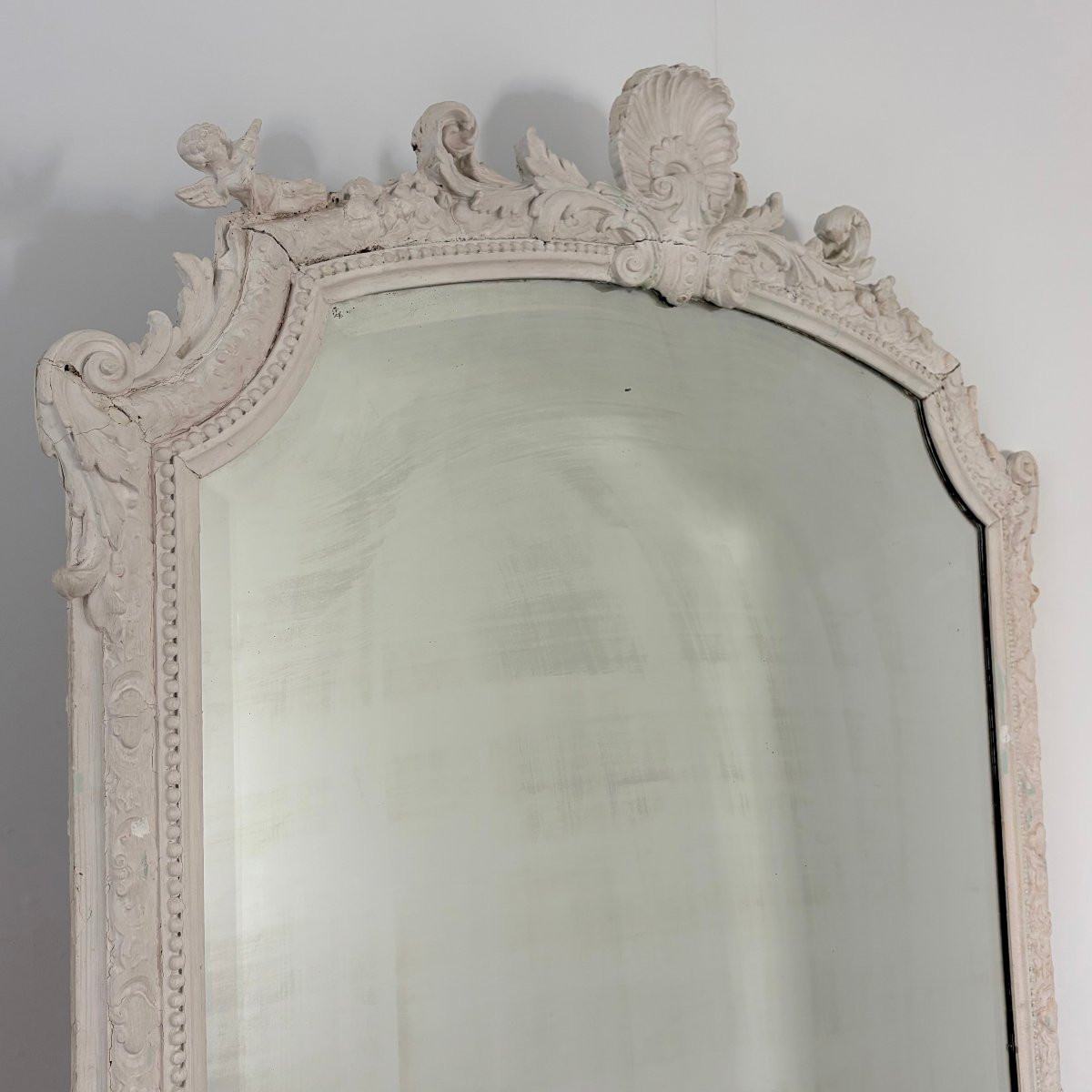 Grand miroir de boiserie de style régence-photo-2