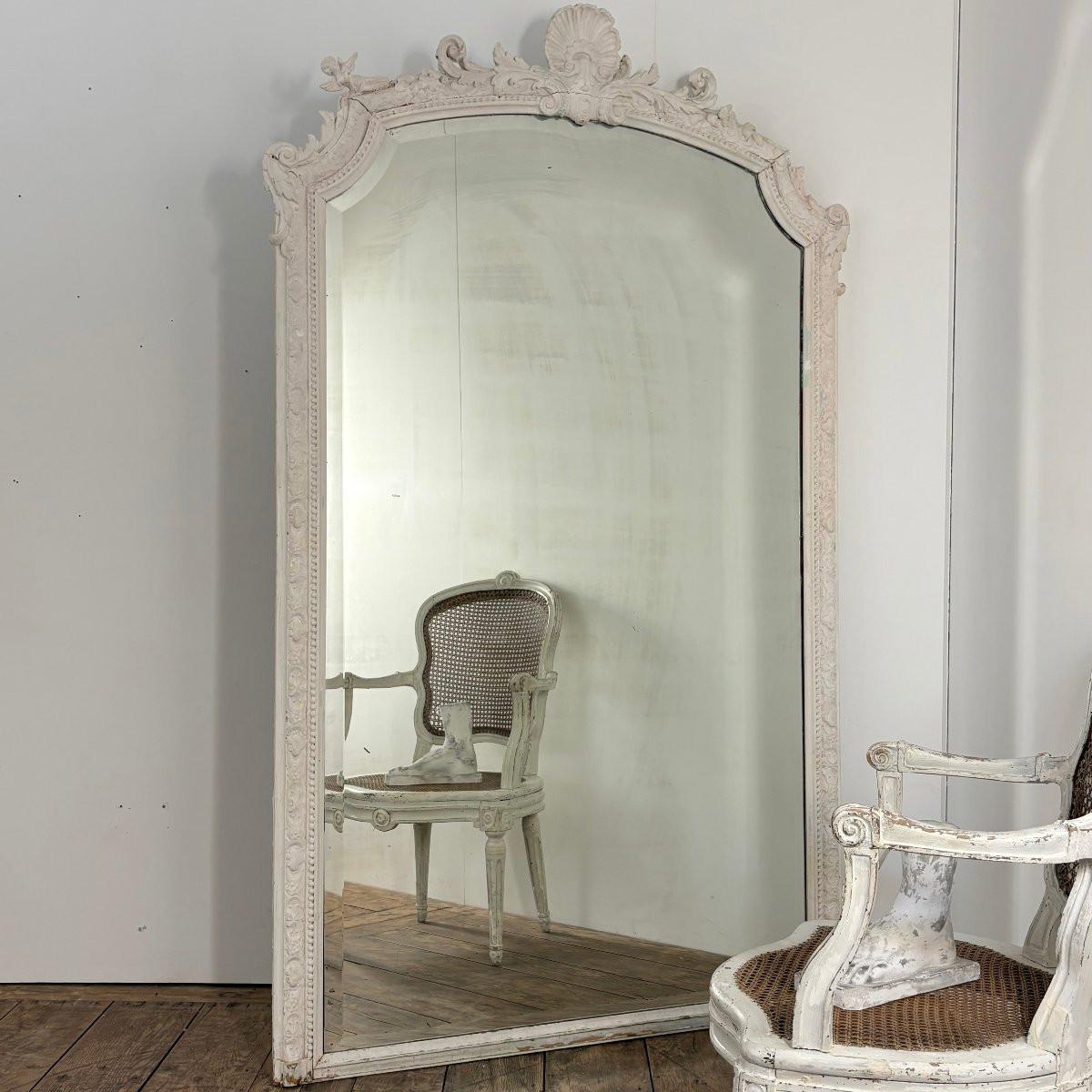 Grand miroir de boiserie de style régence-photo-6