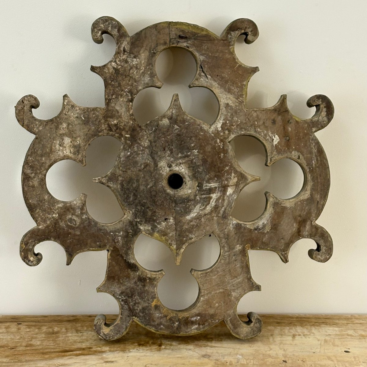Gothic Gilded Wood Mirror 19th Century-photo-2