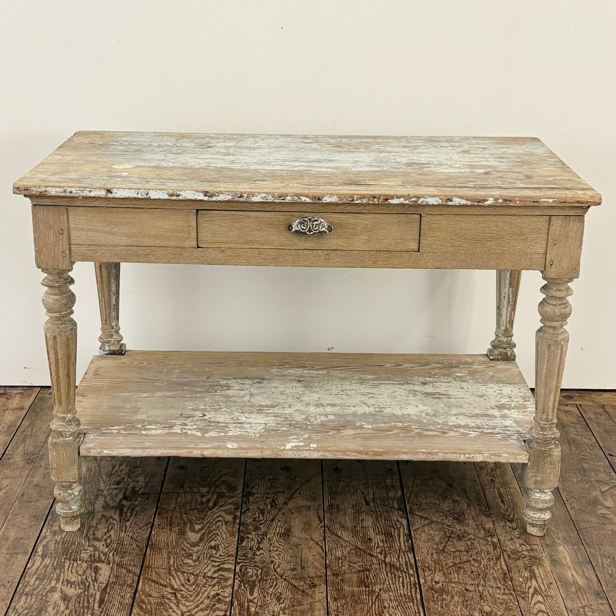 19th Century Oak Cutting Table-photo-2