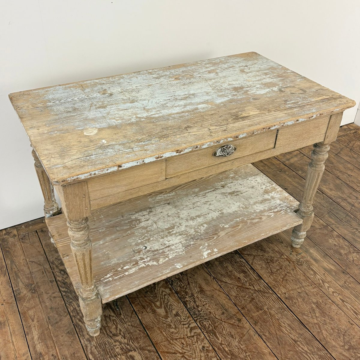 19th Century Oak Cutting Table-photo-3