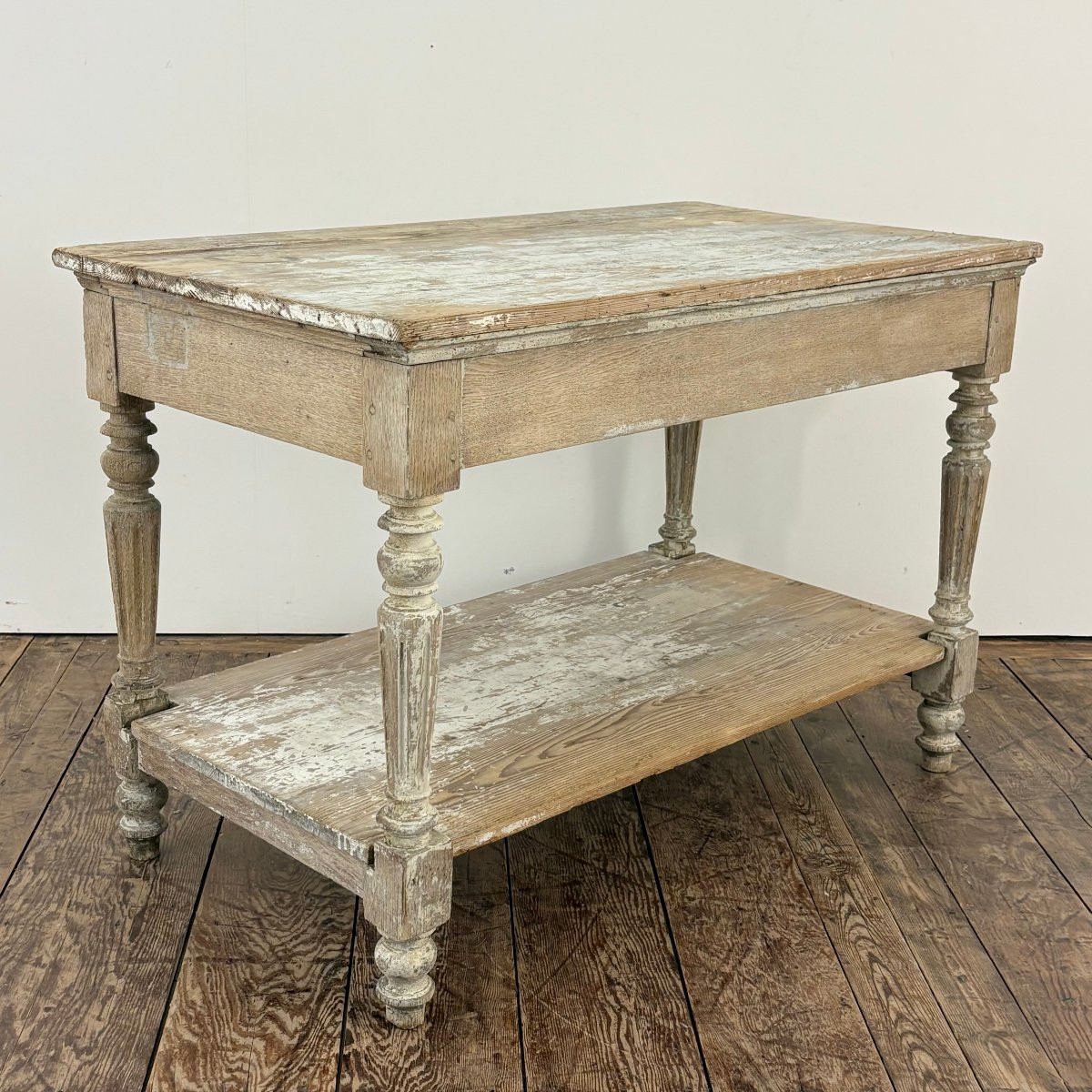 19th Century Oak Cutting Table-photo-3