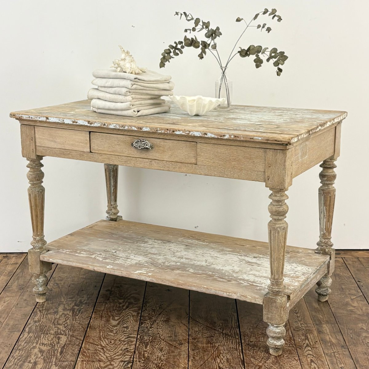 19th Century Oak Cutting Table-photo-7