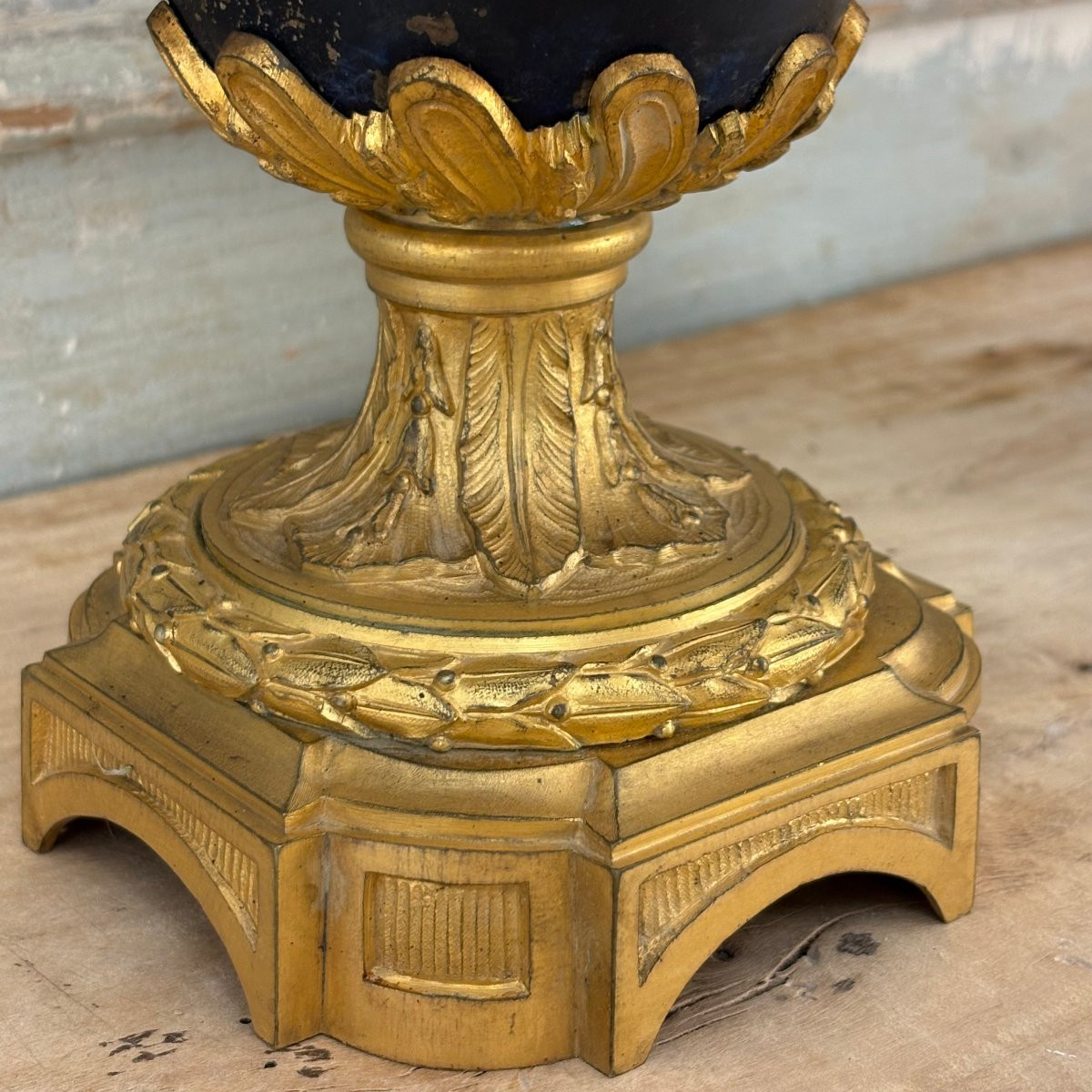 Paire de vases en bronze et tôle XIXe-photo-3