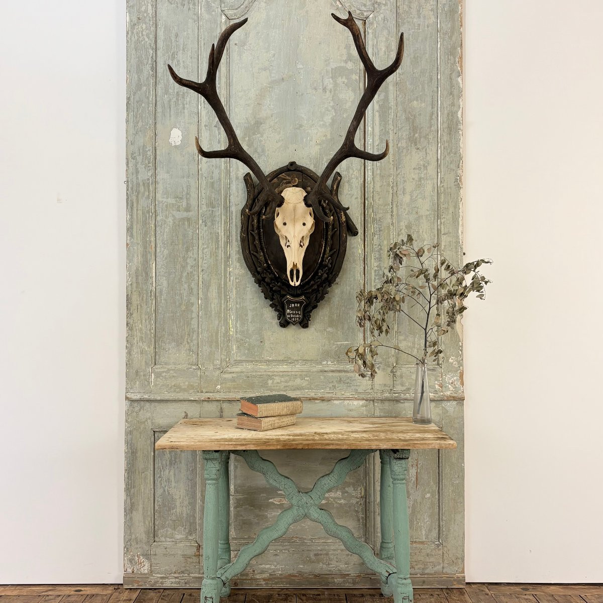 Large Hunting Trophy Late 19th Century Stag-photo-5
