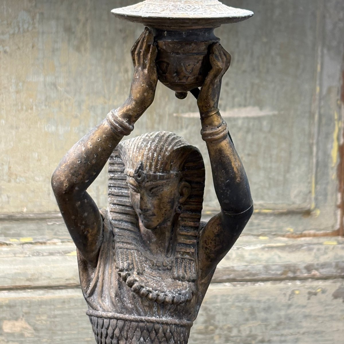 Paire de lampes "Pharaon" XIXe-photo-2
