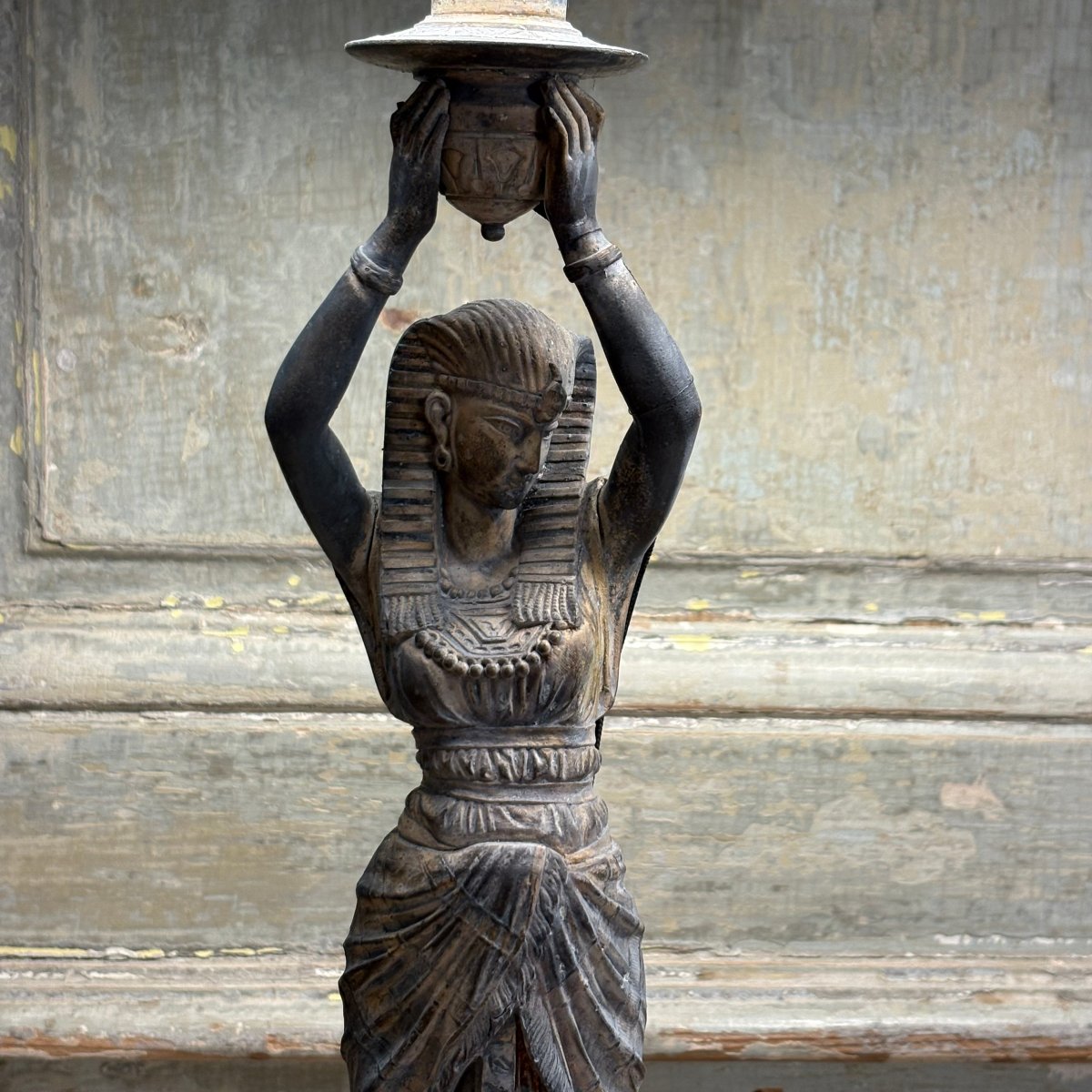 Paire de lampes "Pharaon" XIXe-photo-1