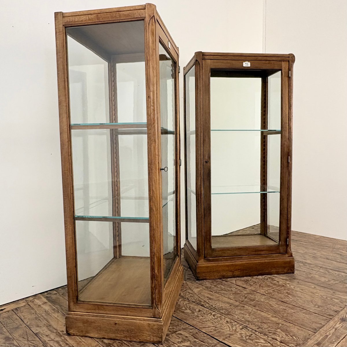Paire de vitrine de musée vers 1900-photo-4