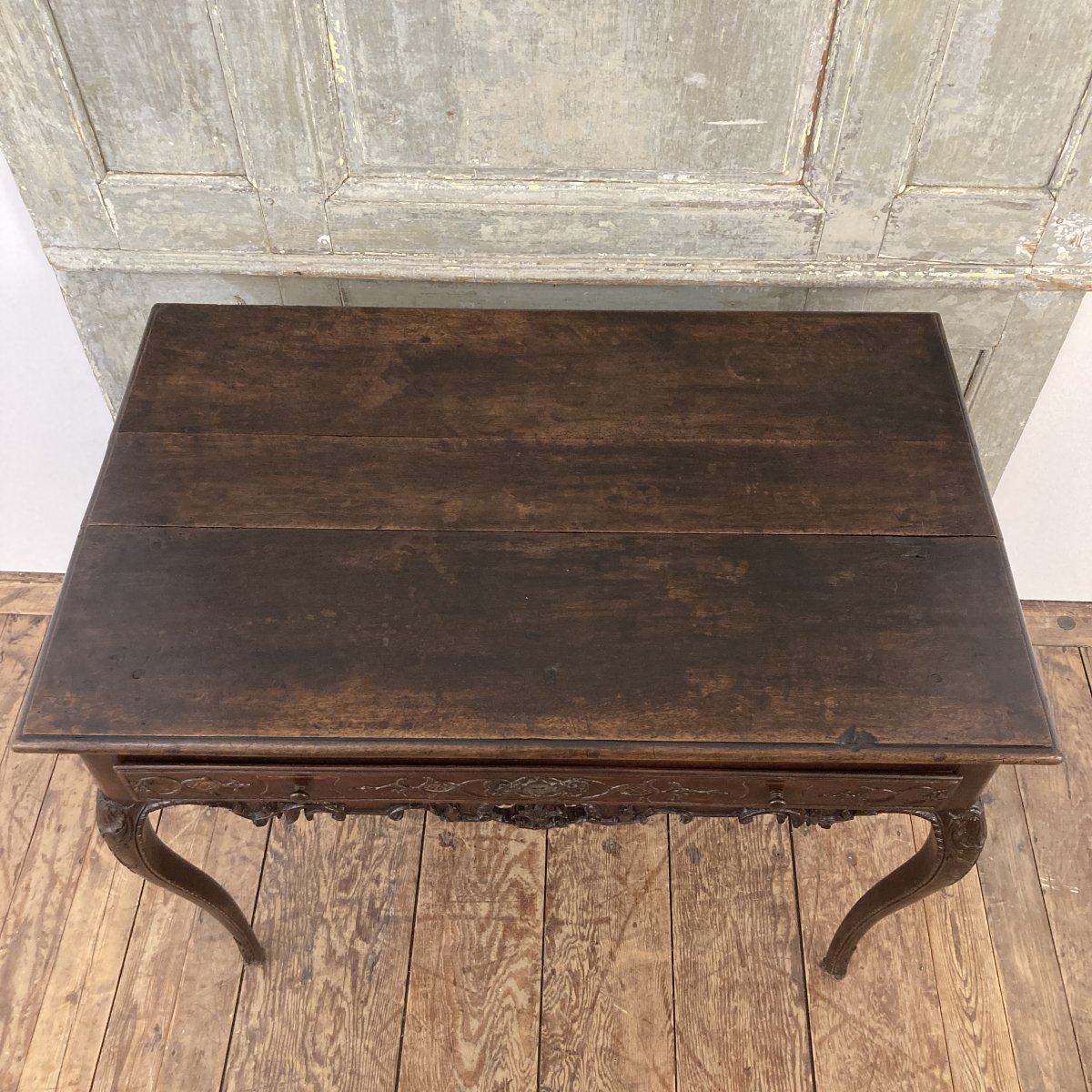 Table de milieu en noyer d'époque Régence-photo-5