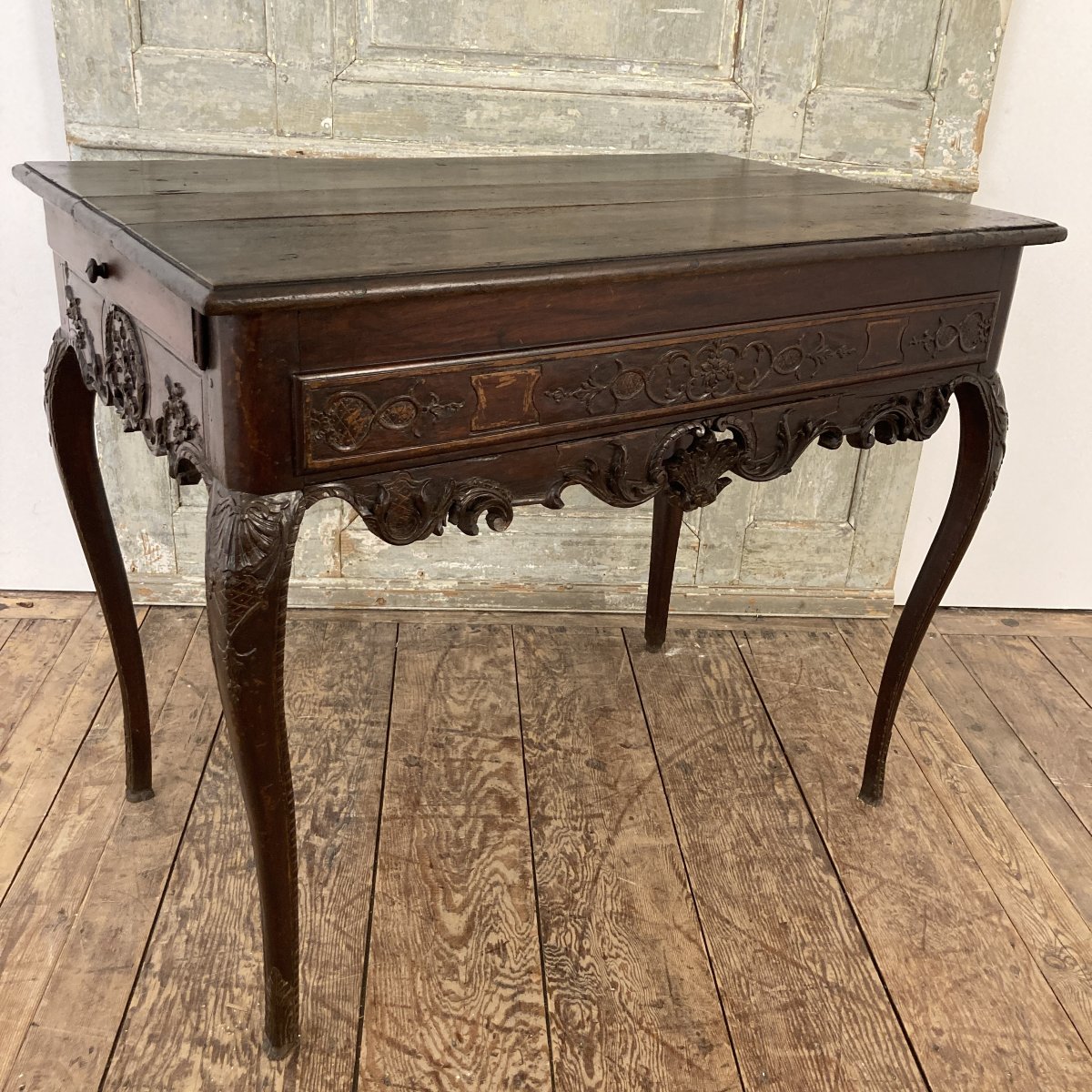Table de milieu en noyer d'époque Régence-photo-6