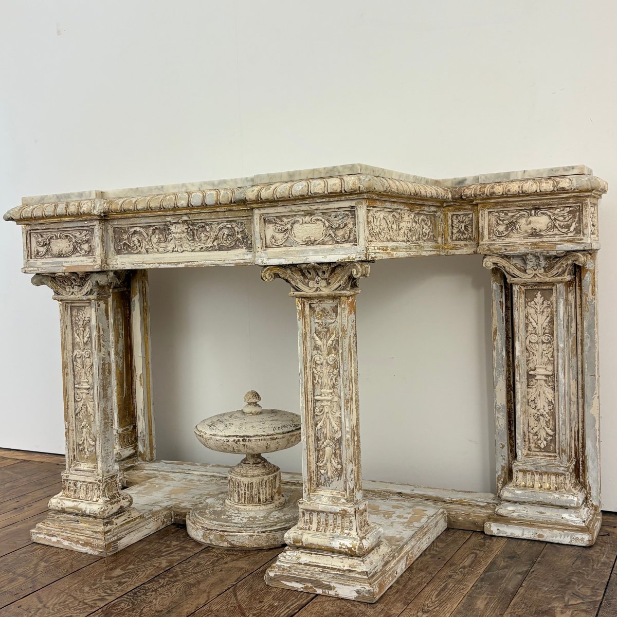Large 19th-century Console Table In The Etruscan Style-photo-2