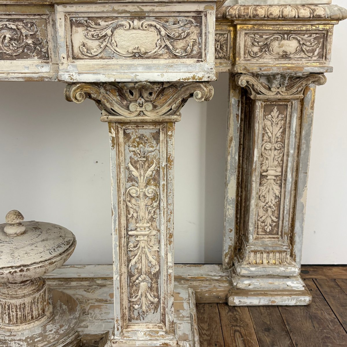 Large 19th-century Console Table In The Etruscan Style-photo-3