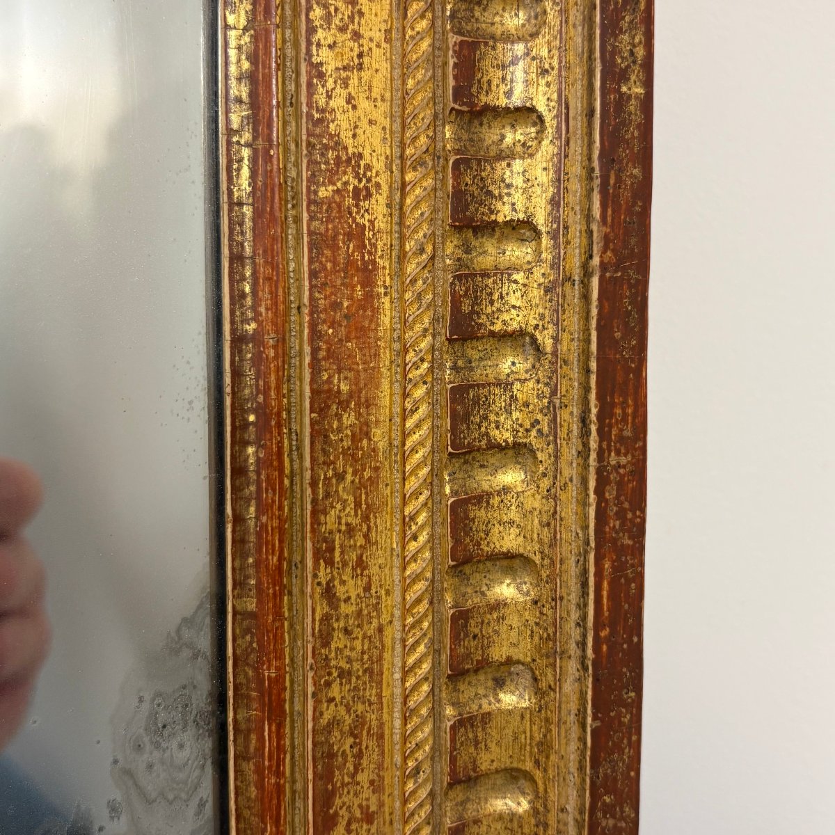 Large Louis XVI-era Paneled Mirror-photo-3