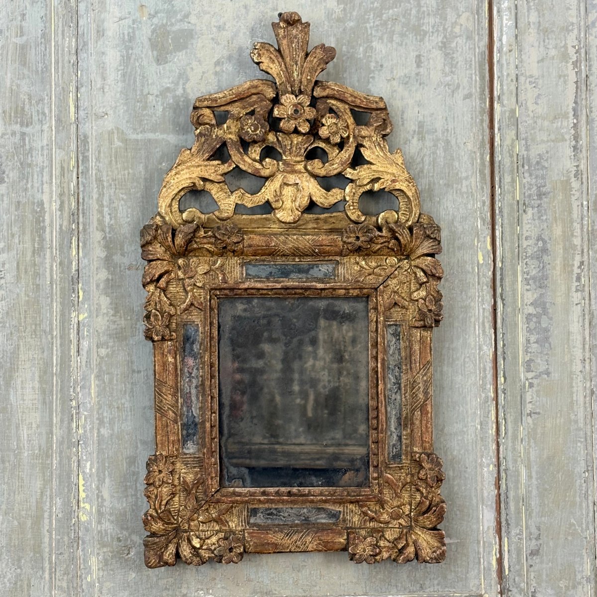 Small Mirror With Glazing Beads From The Louis XIV Period