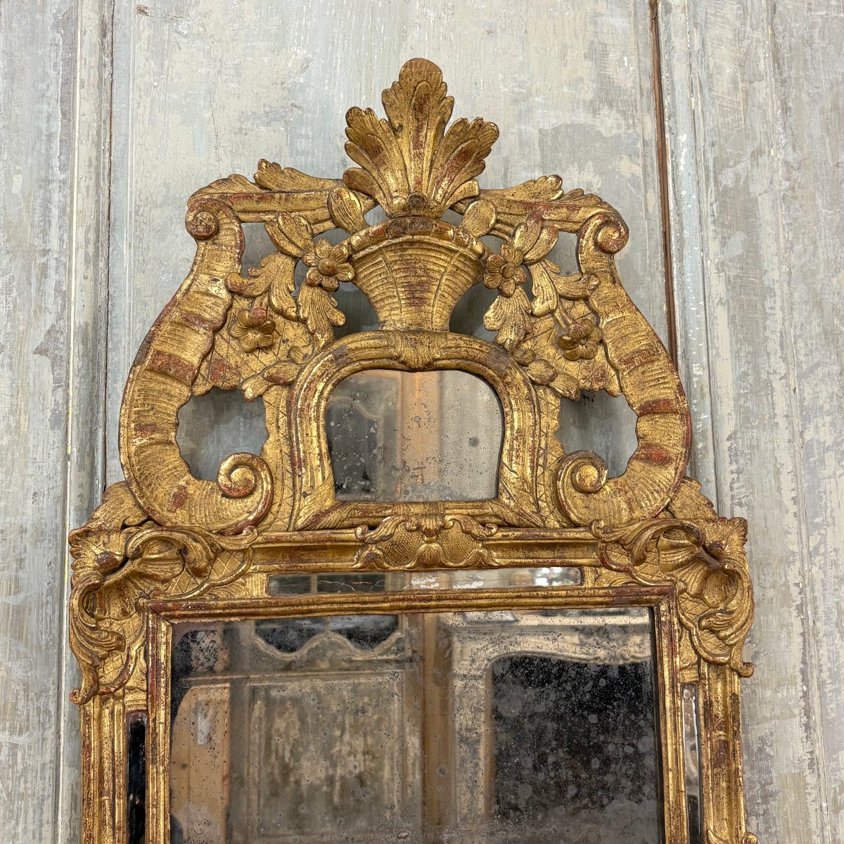 Regence-era Mirror With Glazing Beads-photo-2