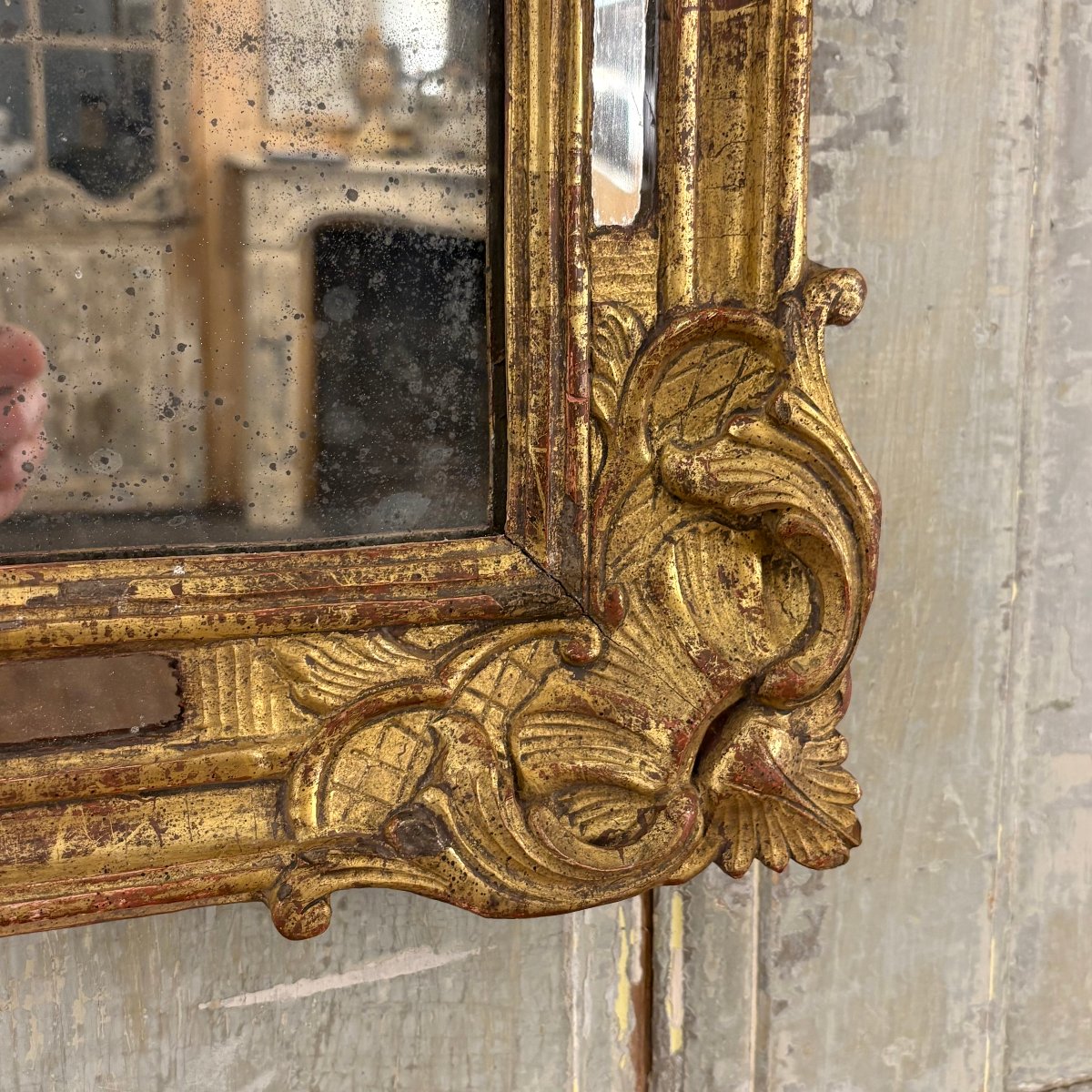 Regence-era Mirror With Glazing Beads-photo-4