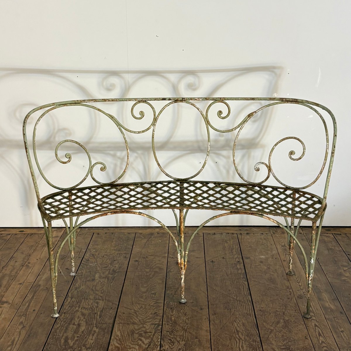 19th-century Rounded Garden Bench-photo-3