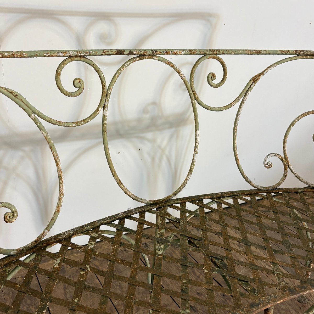 19th-century Rounded Garden Bench-photo-3