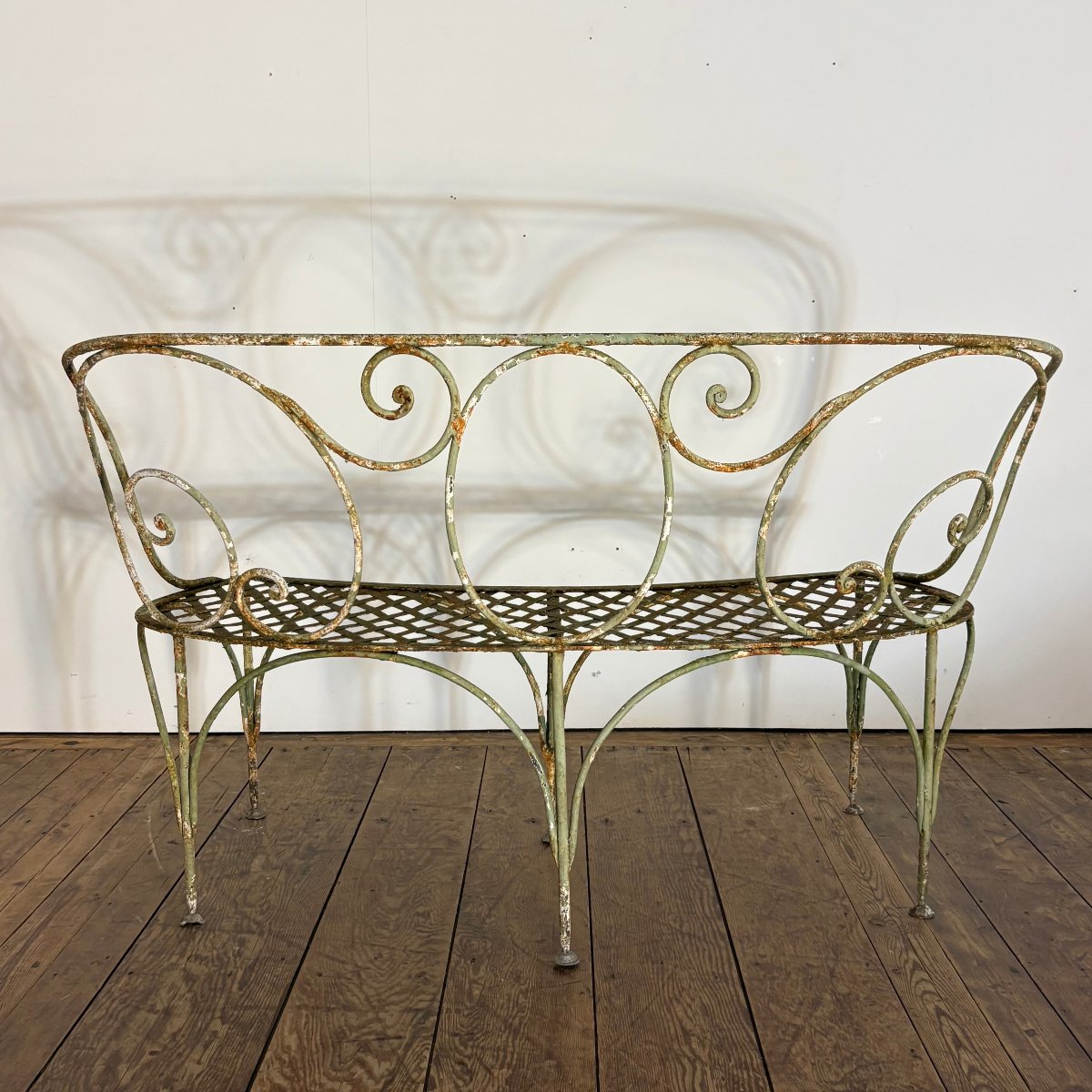 19th-century Rounded Garden Bench-photo-4
