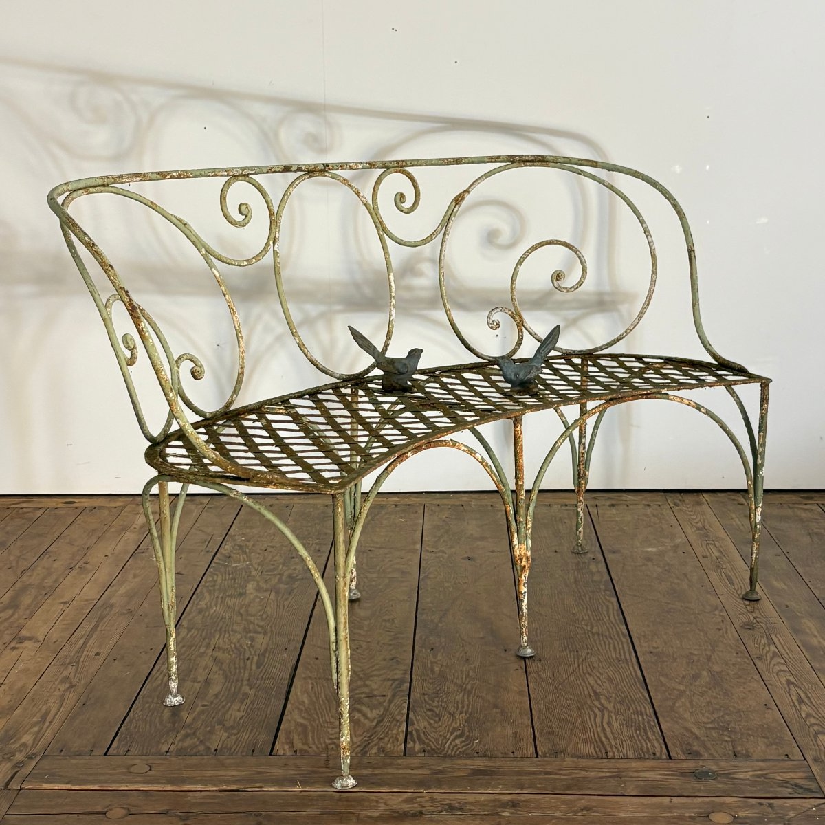 19th-century Rounded Garden Bench-photo-6