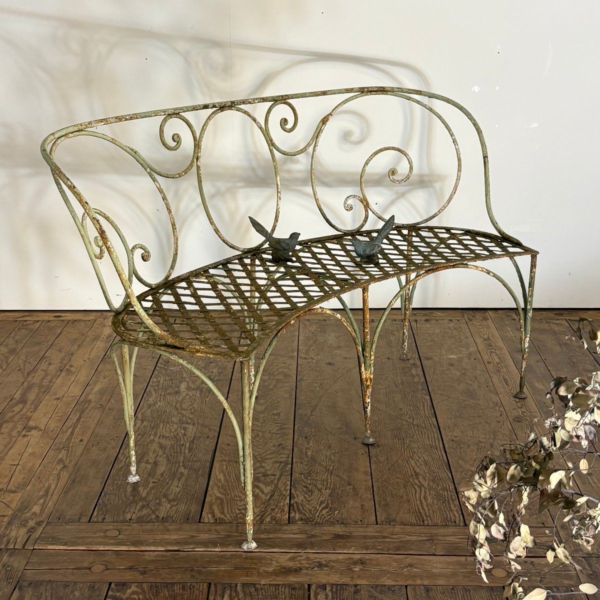 19th-century Rounded Garden Bench