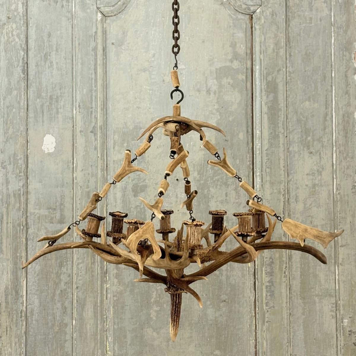 19th-century Deer Antler Chandelier