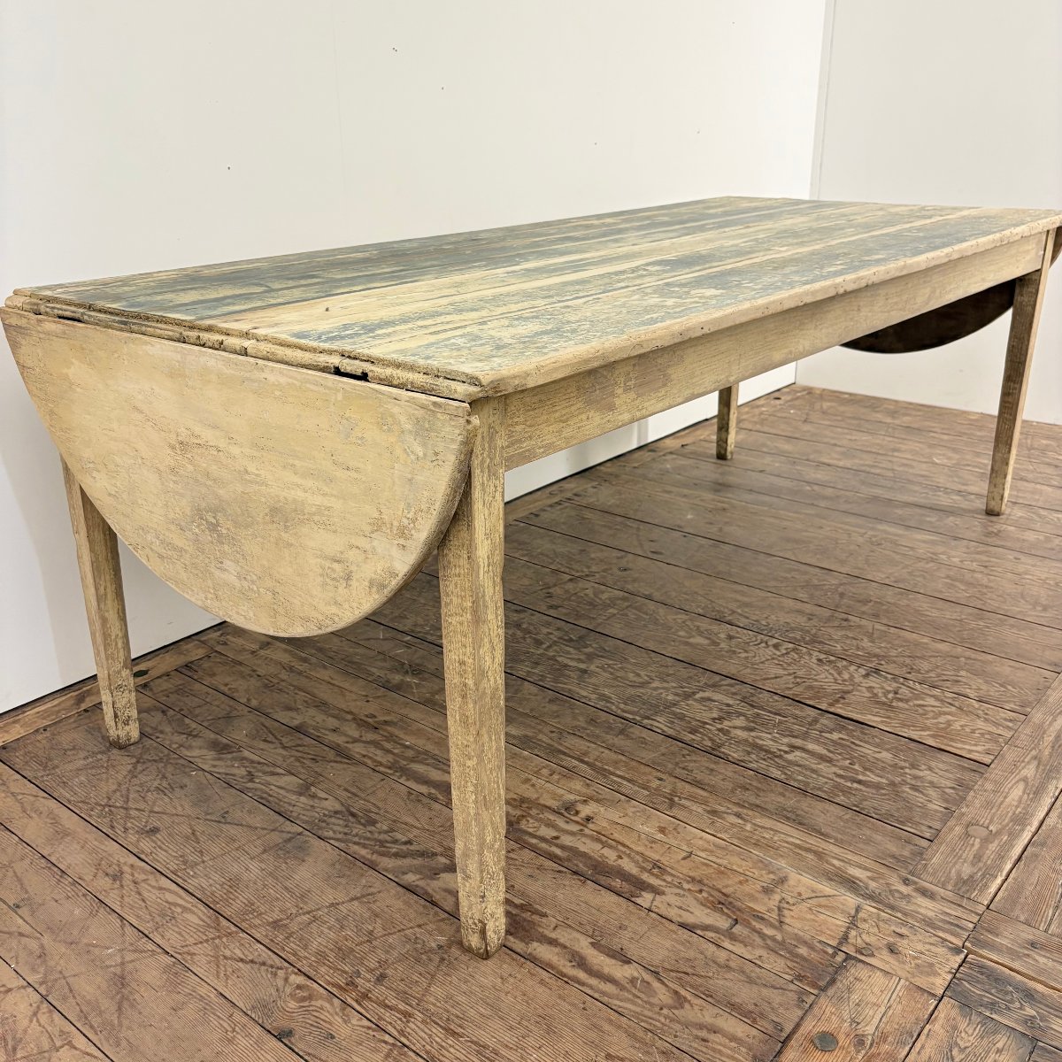 Grande table de ferme à volets XIXe-photo-4