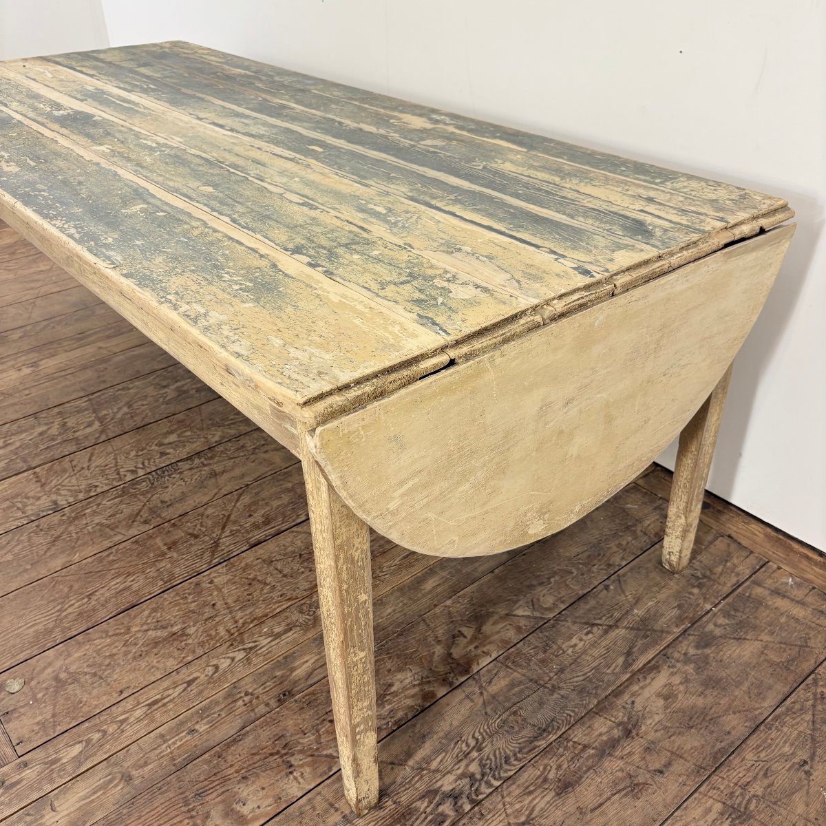 Grande table de ferme à volets XIXe-photo-6