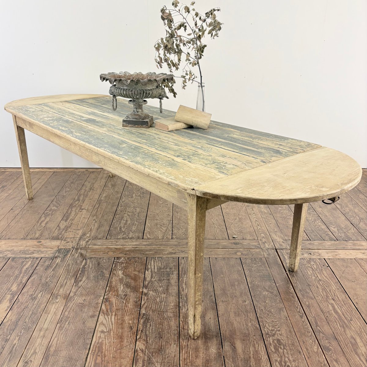 Grande table de ferme à volets XIXe-photo-8