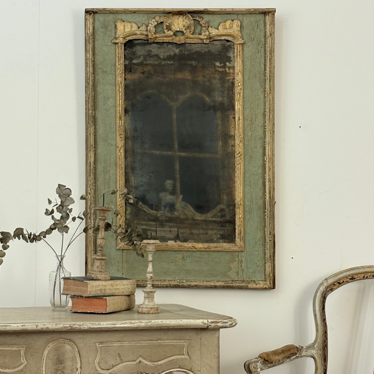 18th-century Paneled Mirror